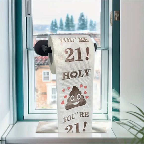 Toilet Paper, FUNNY, Novelty Printed Toilet Paper, “21st Birthday” 🎈 - Picture 7 of 8